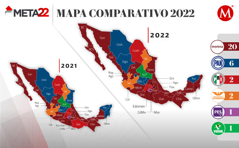 Morena Suma Estados Gobernar M S De Del Pa S As Queda Mapa