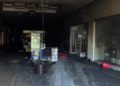 Así quedó la plaza incendiada en Los Mochis (VIDEO)