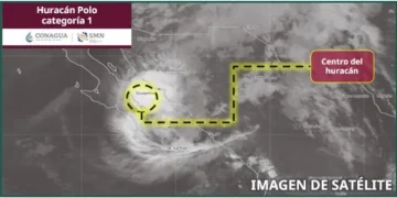 Huracán Polo categoría 1, podría dejar fuertes lluvias en el norte de Sinaloa