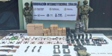 Fuerzas armadas aseguran 42 explosivos e infraestructura de drones en Mazatlán